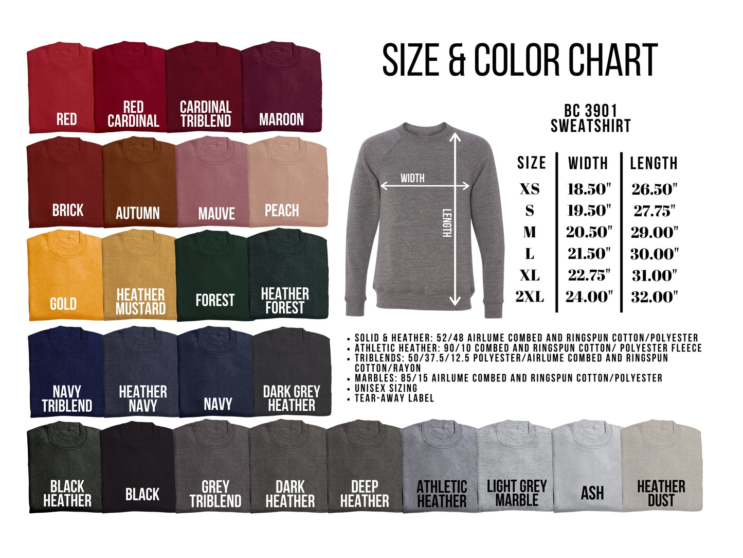 SRA sweatshirt Bella canvas